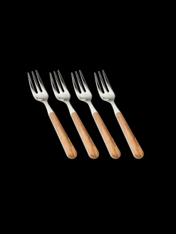 Dessertgaffelsett Texture Legno