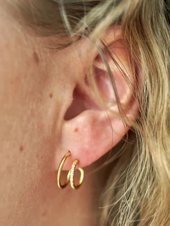 Double Swirl øreringer
