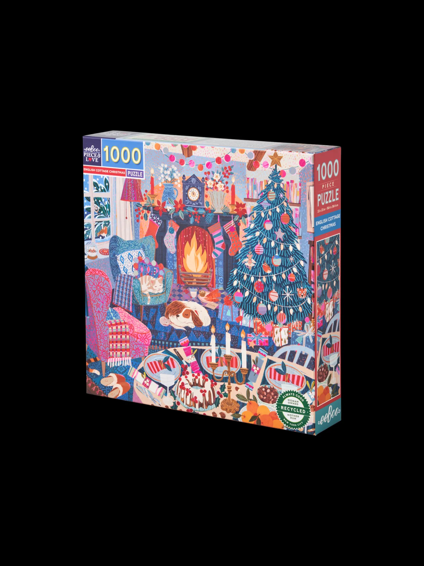 English Cottage Christmas-puslespill 1000 Brikker