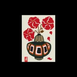 Plakat Ukiyo Vase Flower Greige 50 X 70 Cm