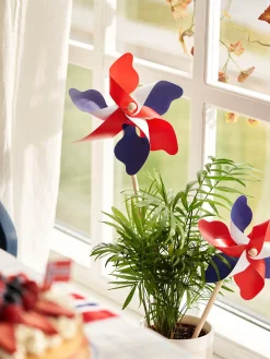 Vindmølle Med Norsk Flagg