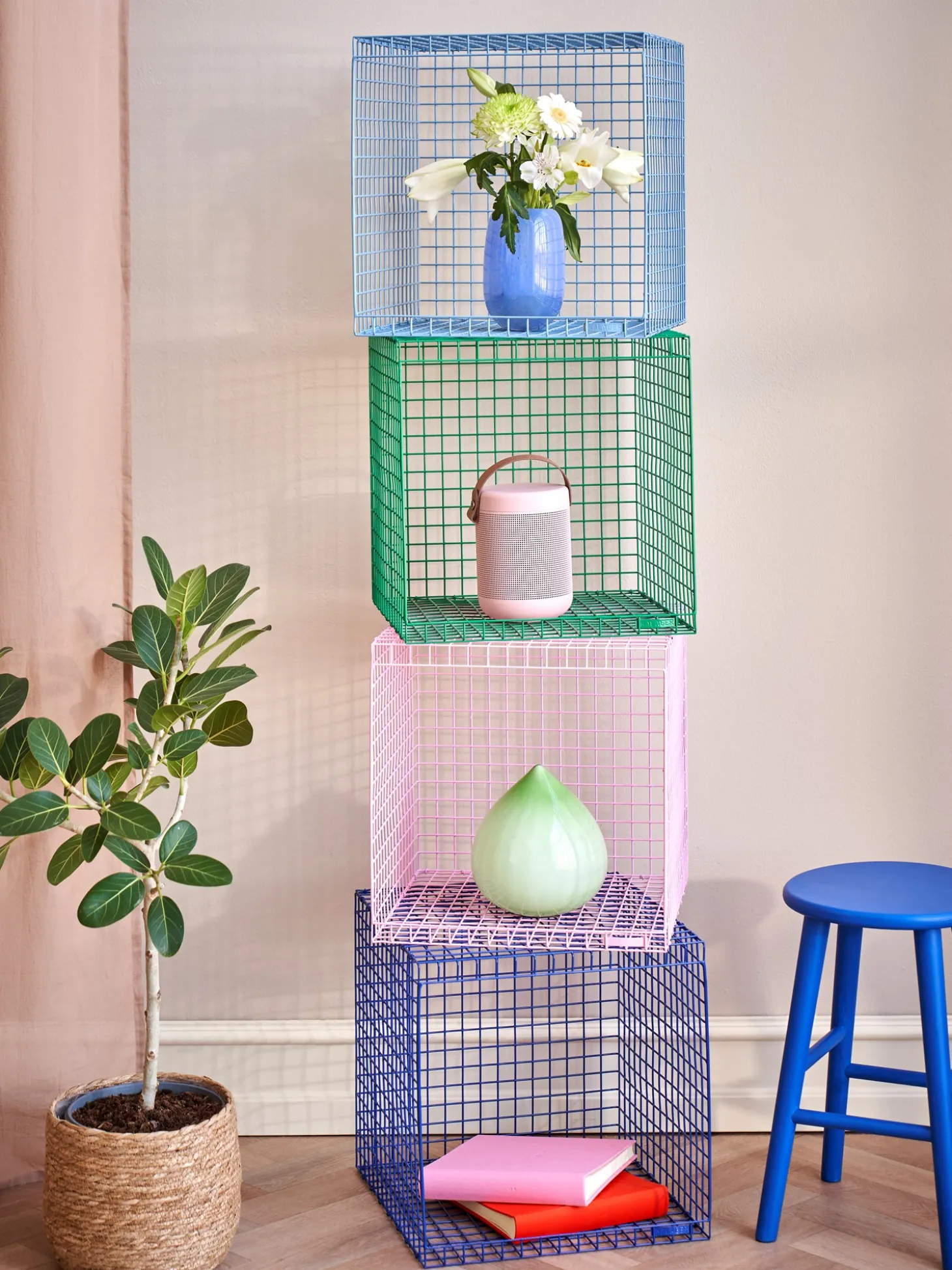 WIRE CUBIC Trådhylle